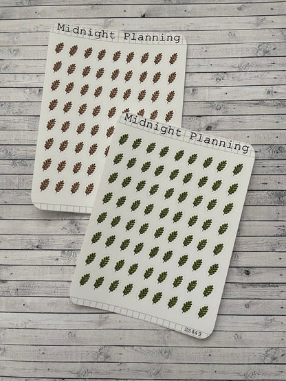 Leaves Bullet Point, Functional and Handmade Planner Sticker Sheets