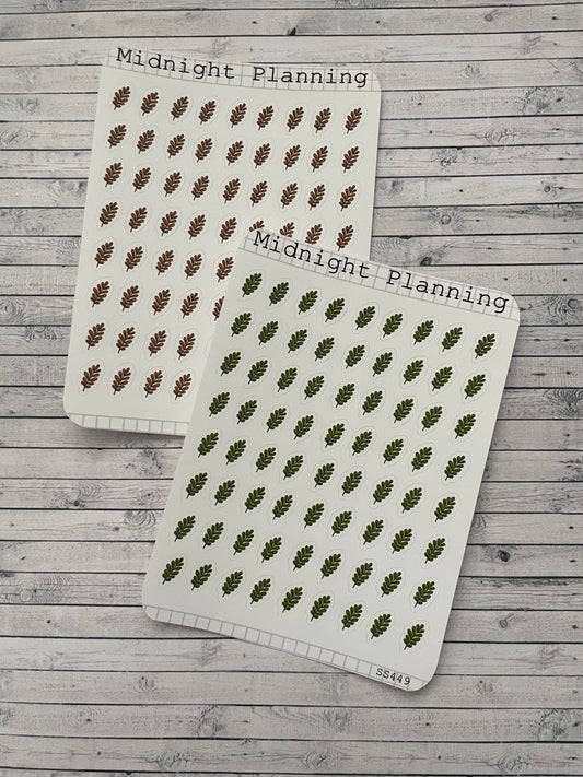 Leaves Bullet Point, Functional and Handmade Planner Sticker Sheets