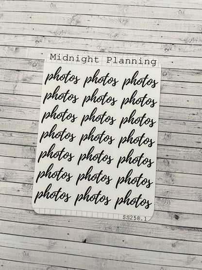 Photos Scripts, Functional and Handmade Planner Sticker Sheets