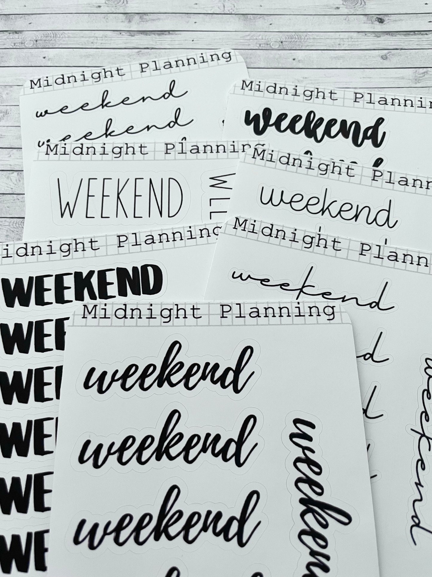 Weekend Scripts, Functional and Handmade Planner Sticker Sheets