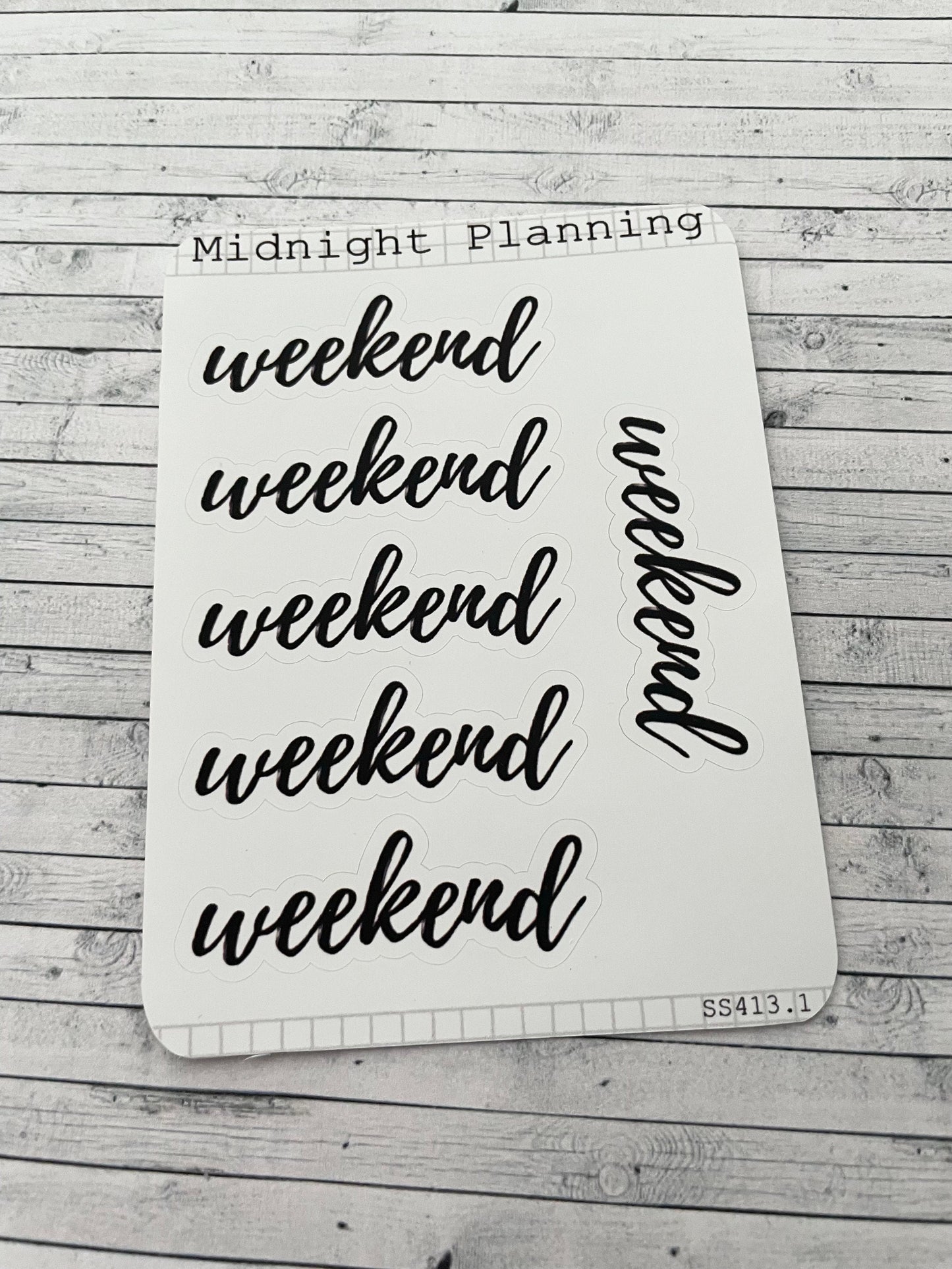Weekend Scripts, Functional and Handmade Planner Sticker Sheets