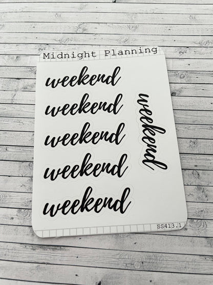 Weekend Scripts, Functional and Handmade Planner Sticker Sheets