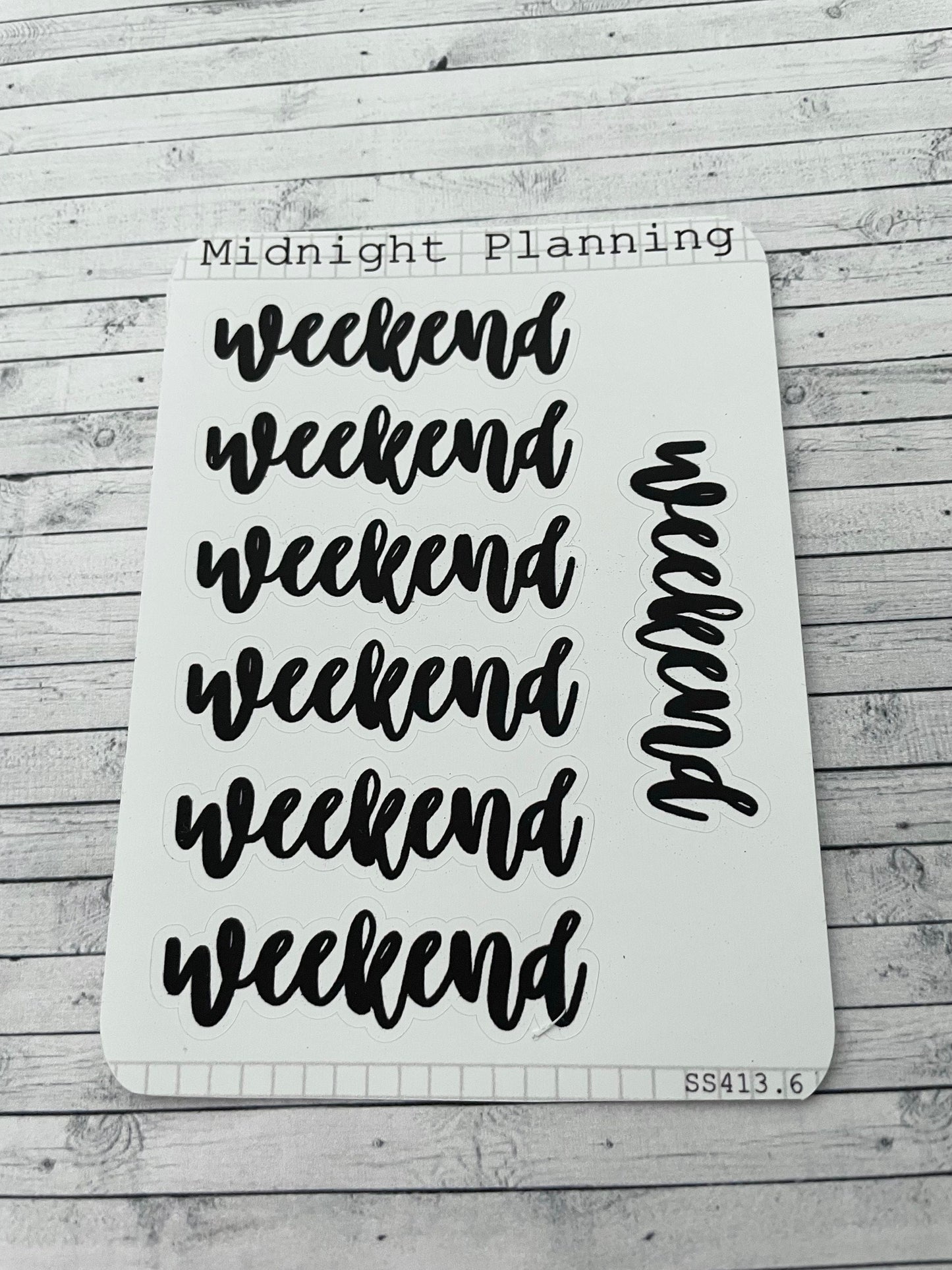 Weekend Scripts, Functional and Handmade Planner Sticker Sheets