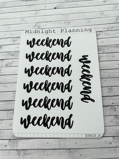 Weekend Scripts, Functional and Handmade Planner Sticker Sheets