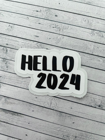 Hello 2024 Title, Functional and Handmade Planner Sticker Sheets