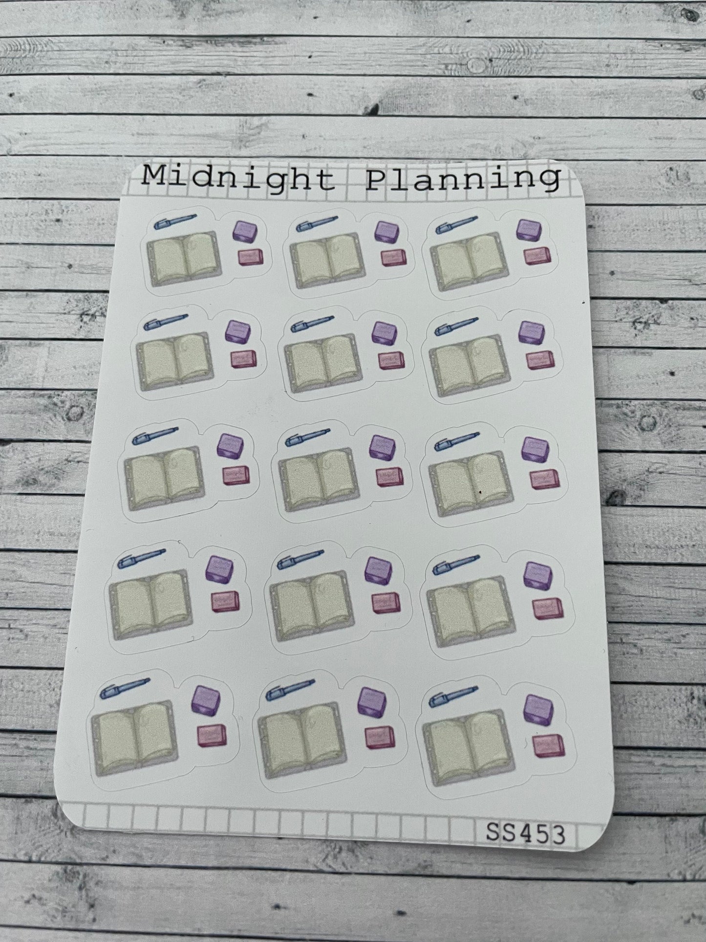 Planner with Post-it notes, Work, Functional and Handmade Planner Sticker Sheets