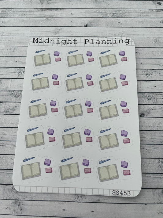 Planner with Post-it notes, Work, Functional and Handmade Planner Sticker Sheets