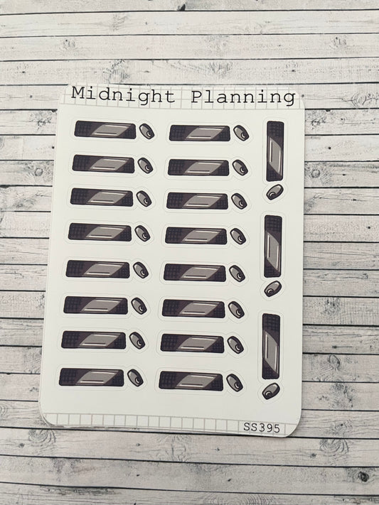 Keyboard and Mouse, Functional and Handmade Planner Sticker Sheets