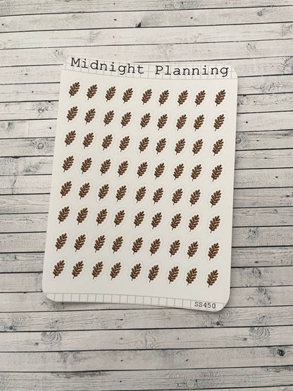 Leaves Bullet Point, Functional and Handmade Planner Sticker Sheets