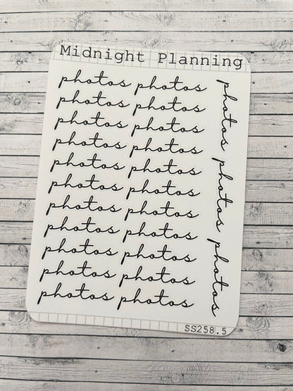 Photos Scripts, Functional and Handmade Planner Sticker Sheets