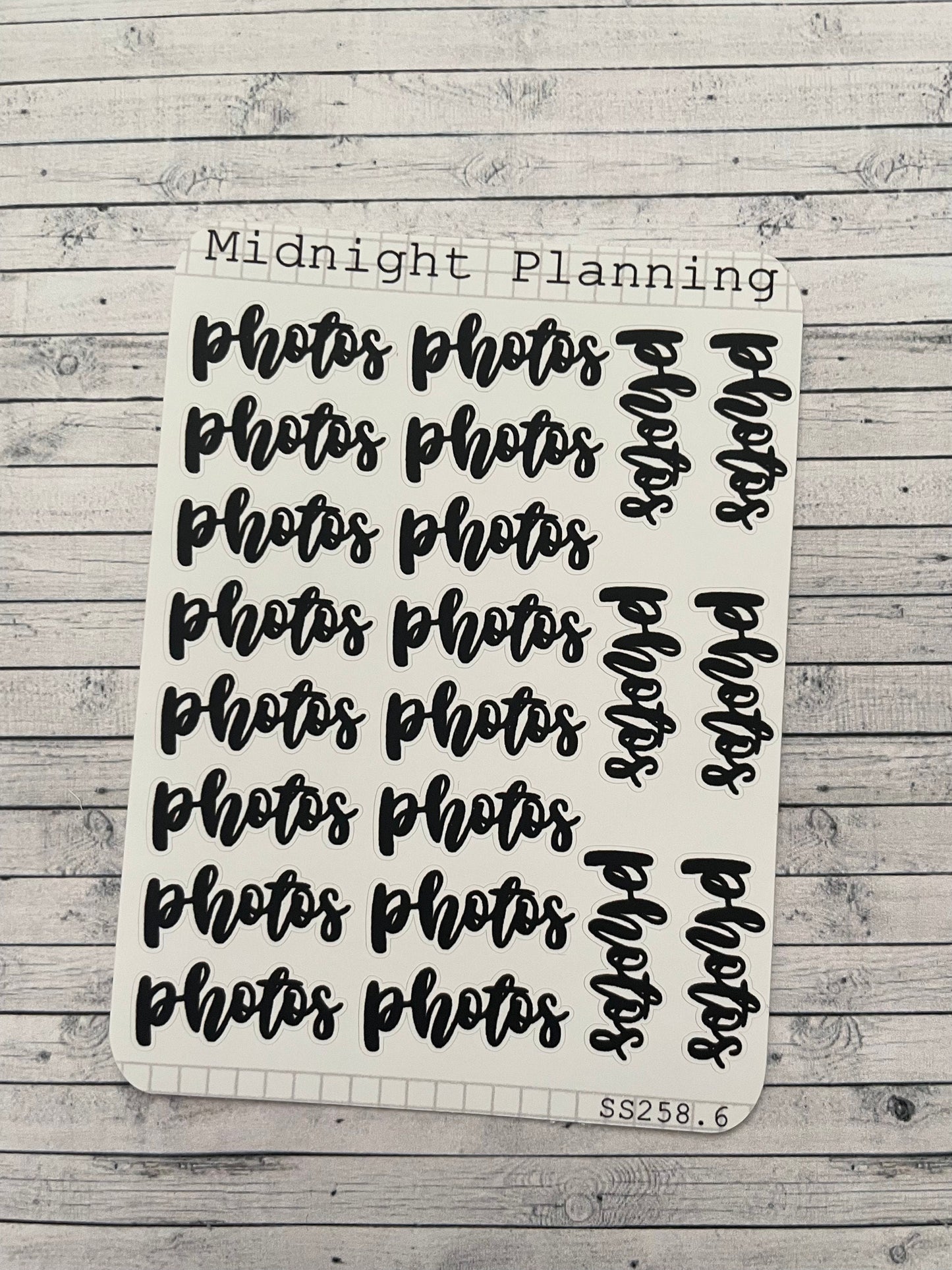 Photos Scripts, Functional and Handmade Planner Sticker Sheets