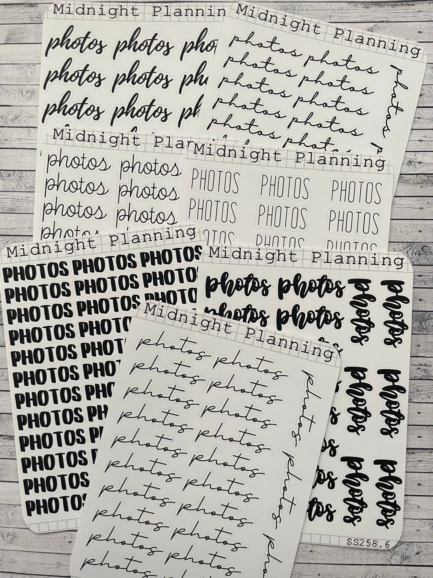 Photos Scripts, Functional and Handmade Planner Sticker Sheets