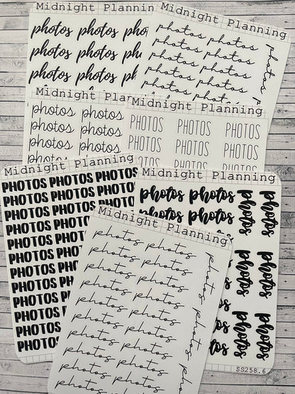 Photos Scripts, Functional and Handmade Planner Sticker Sheets