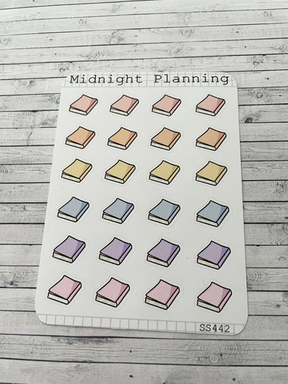 Book, Functional and Handmade Planner Sticker Sheets