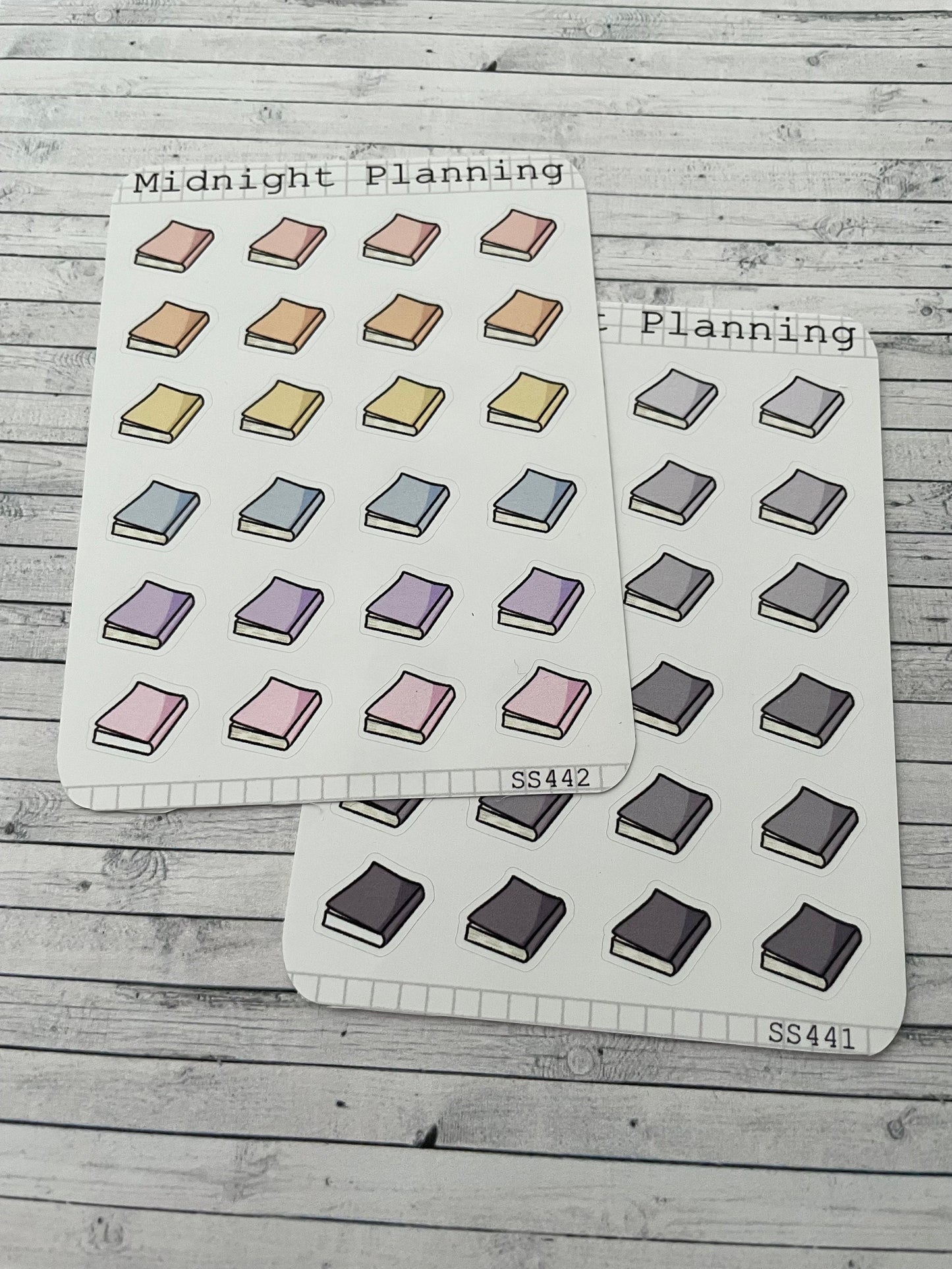 Book, Functional and Handmade Planner Sticker Sheets