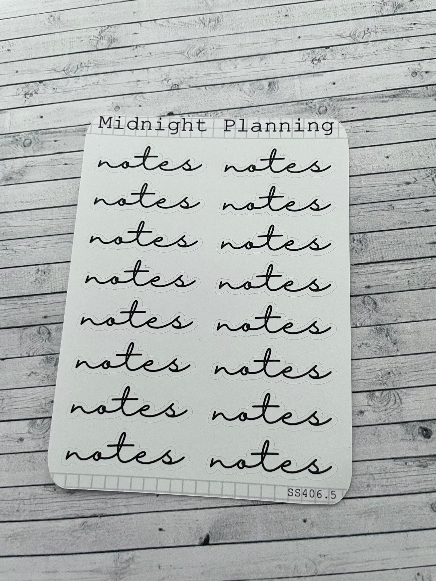 Notes Scripts, Functional and Handmade Planner Sticker Sheets