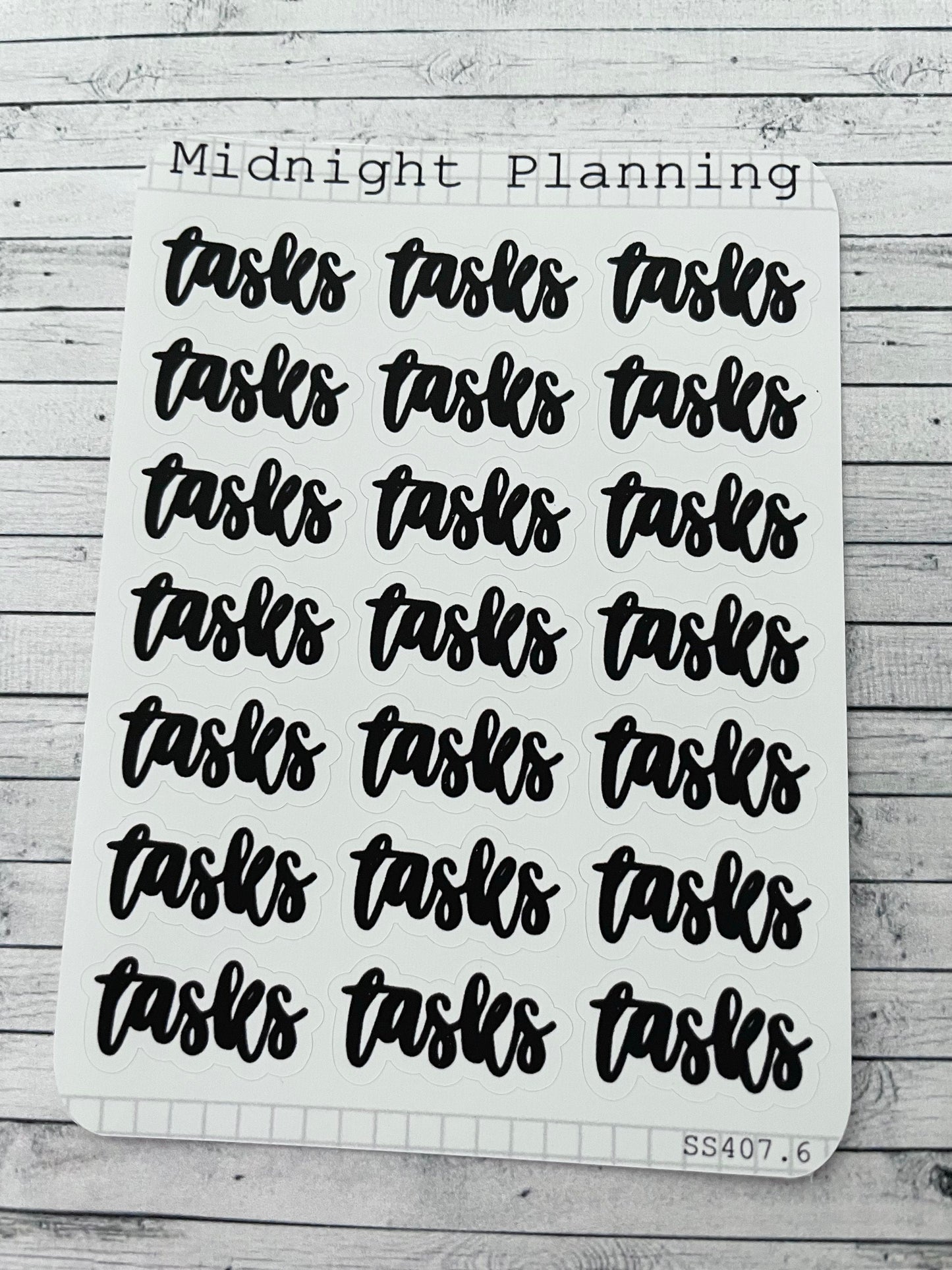 Tasks Scripts, Functional and Handmade Planner Sticker Sheets