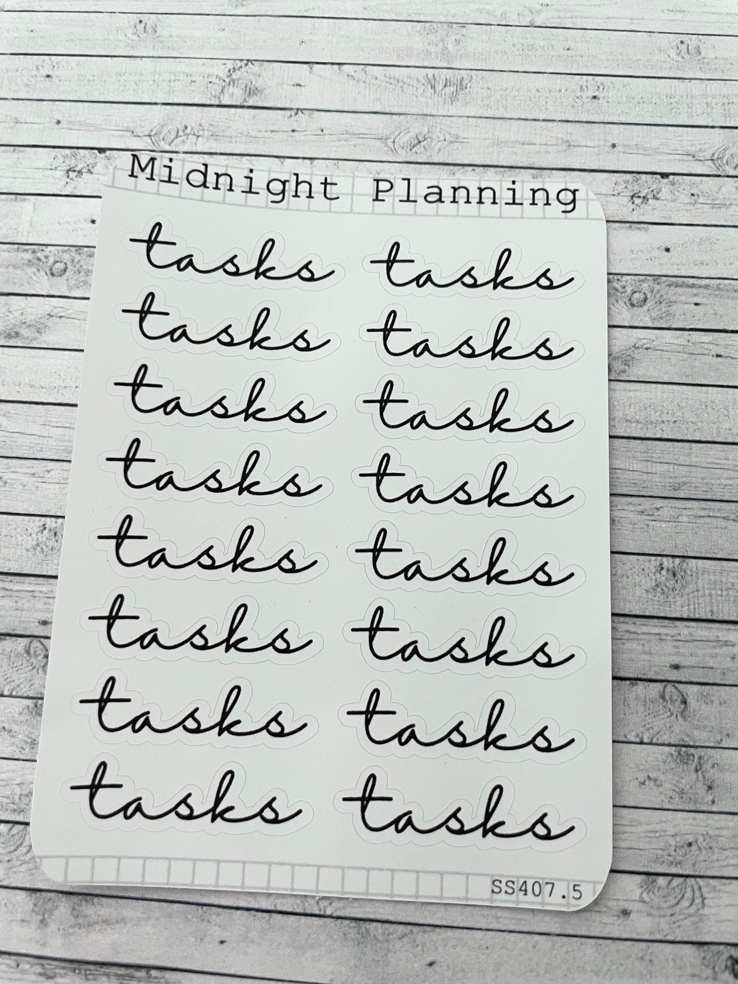 Tasks Scripts, Functional and Handmade Planner Sticker Sheets
