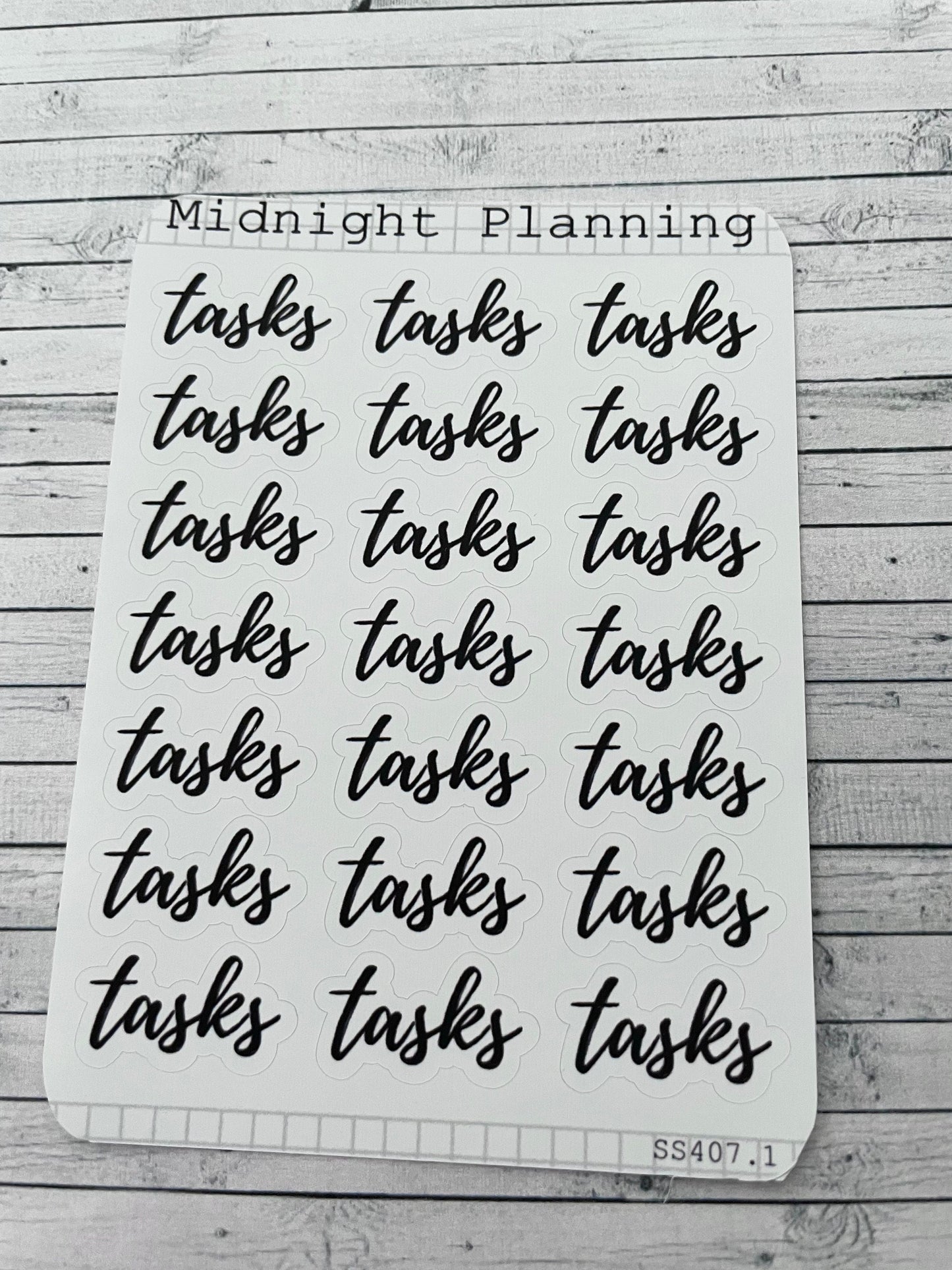 Tasks Scripts, Functional and Handmade Planner Sticker Sheets