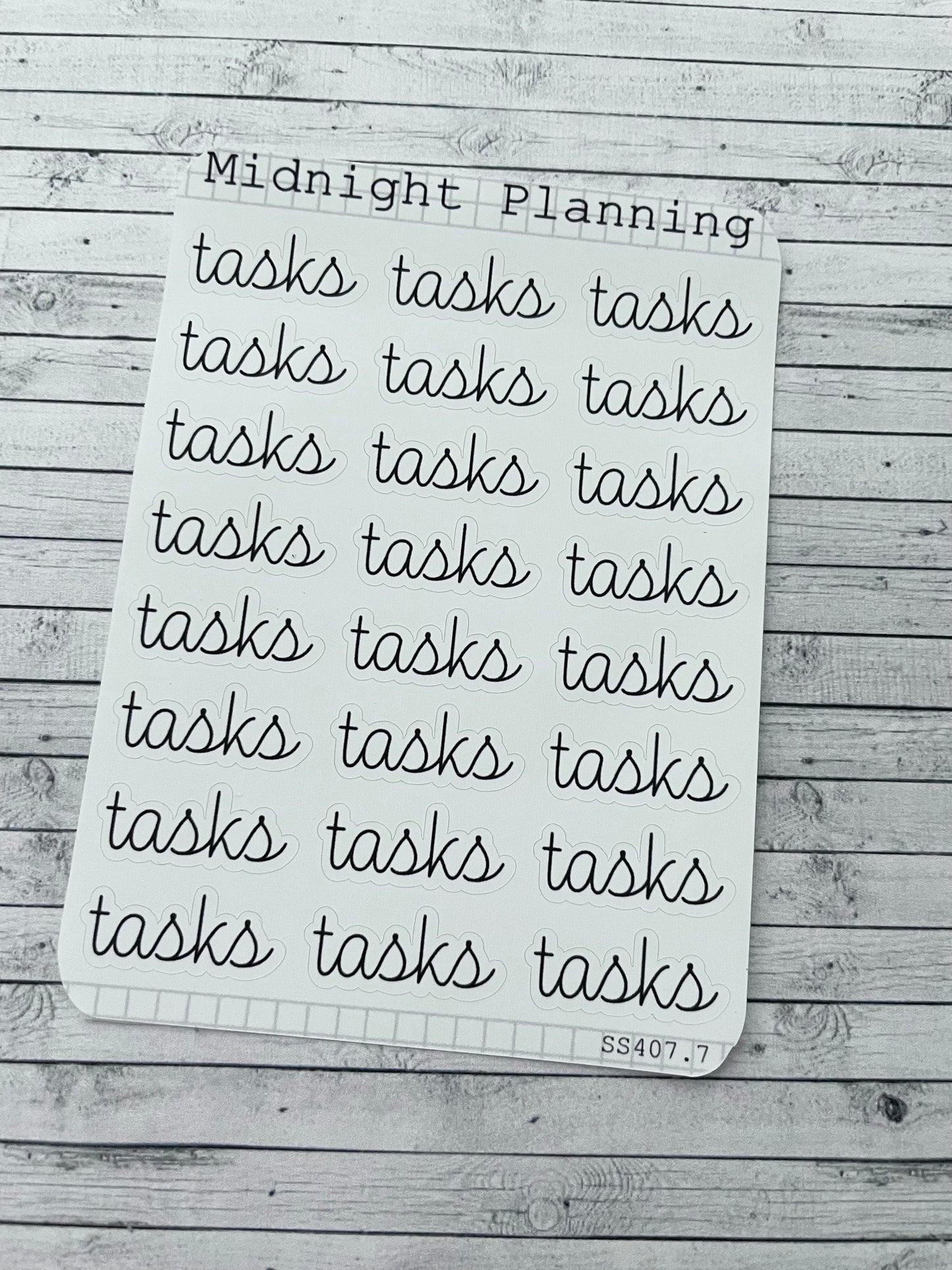 Tasks Scripts, Functional and Handmade Planner Sticker Sheets