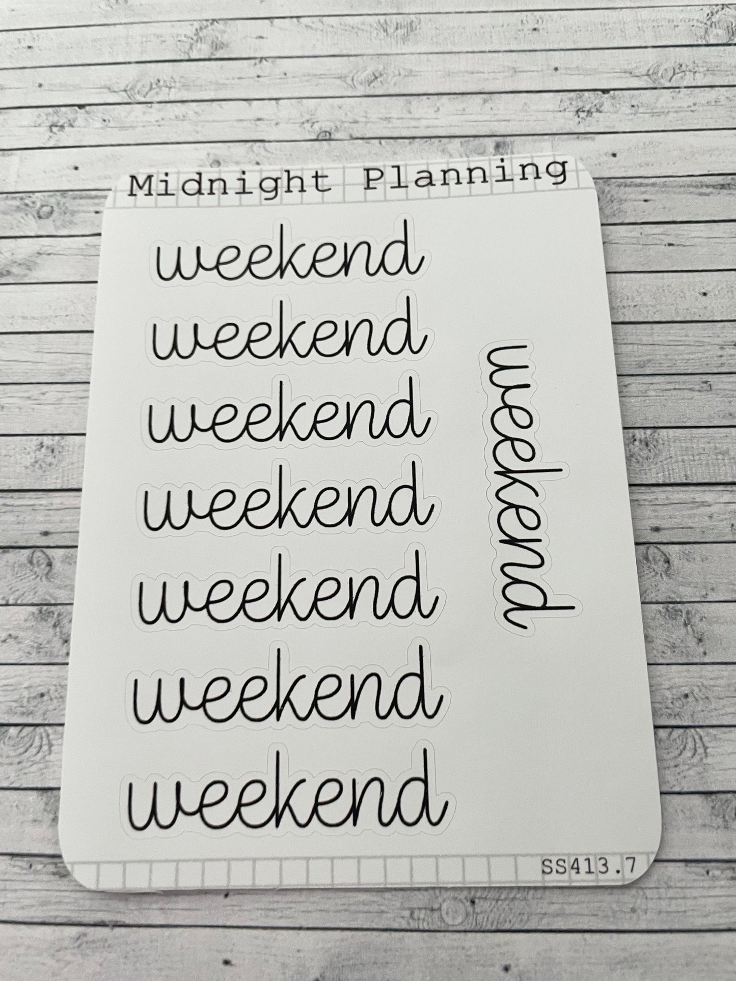 Weekend Scripts, Functional and Handmade Planner Sticker Sheets