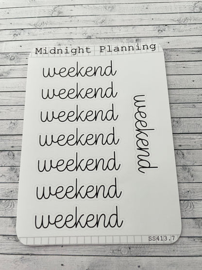 Weekend Scripts, Functional and Handmade Planner Sticker Sheets