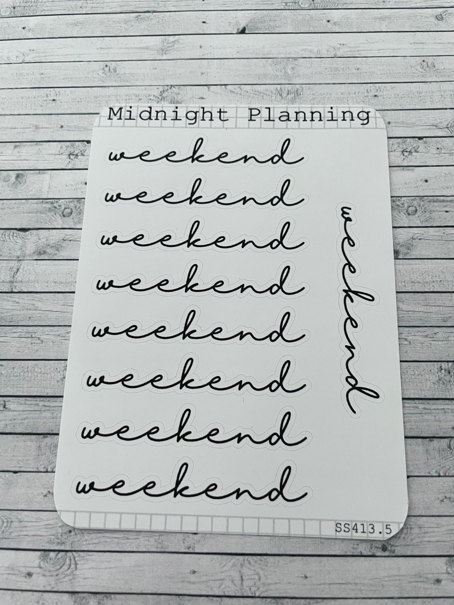 Weekend Scripts, Functional and Handmade Planner Sticker Sheets