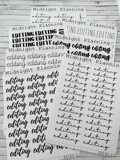 Editing Scripts, Functional and Handmade Planner Sticker Sheets