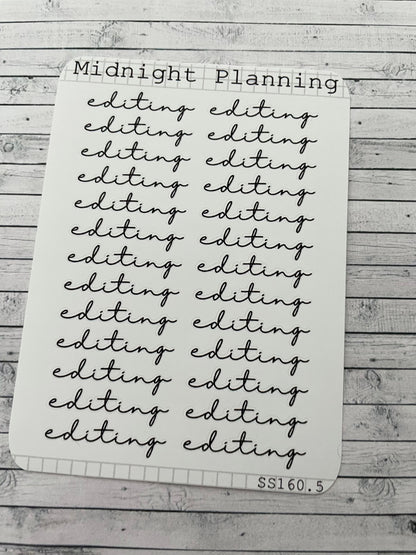 Editing Scripts, Functional and Handmade Planner Sticker Sheets