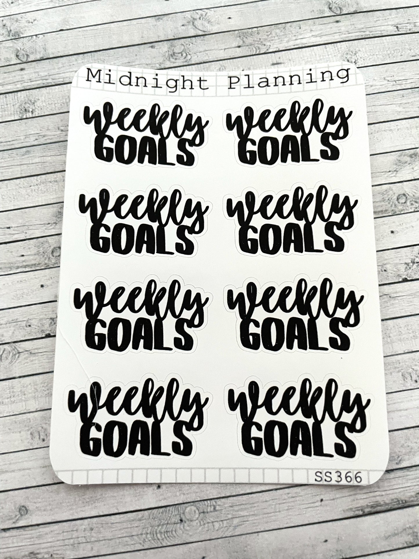 Weekly Goals, Script Allocators and Titles That Are Functional and Handmade Planner Sticker Sheets