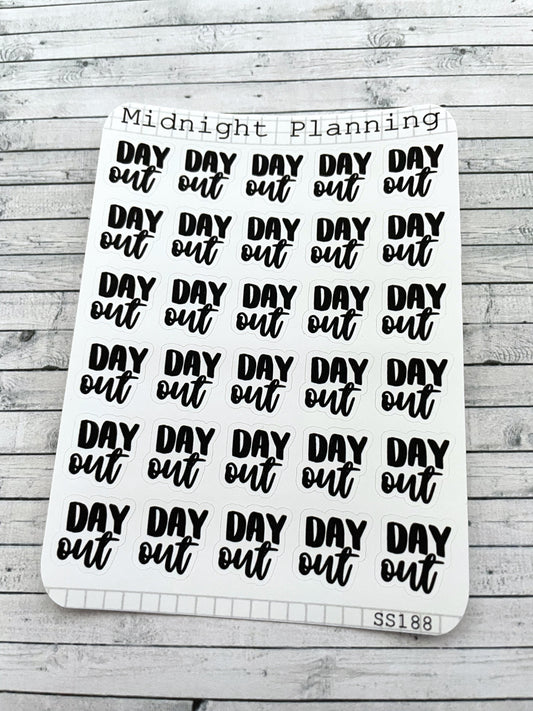 Day Out, Script Allocators and Titles That Are Functional and Handmade Planner Sticker Sheets