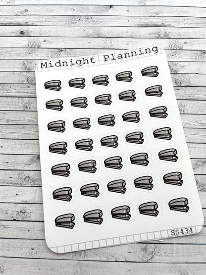 Stapler, Functional and Handmade Planner Sticker Sheets