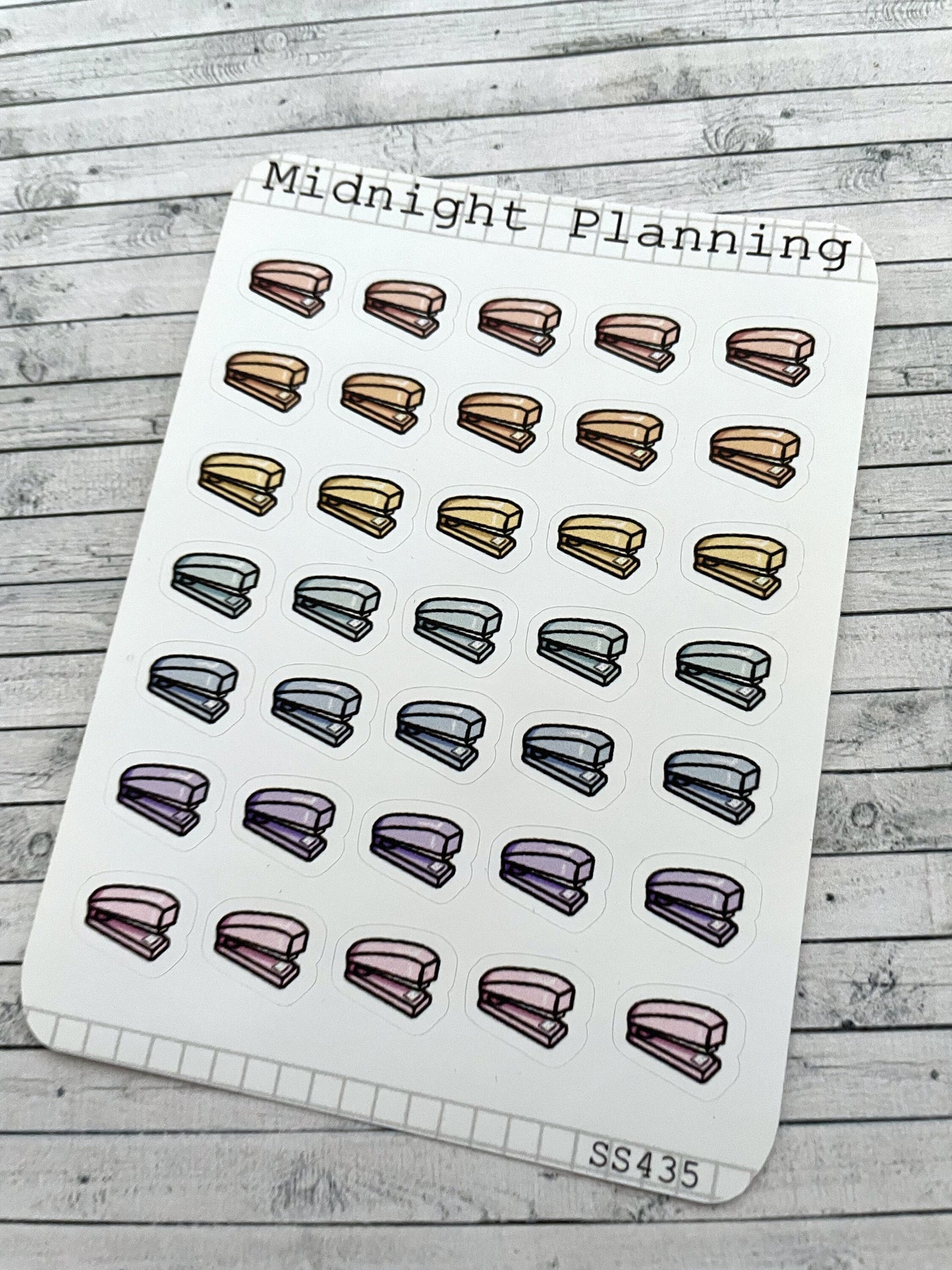 Stapler, Functional and Handmade Planner Sticker Sheets
