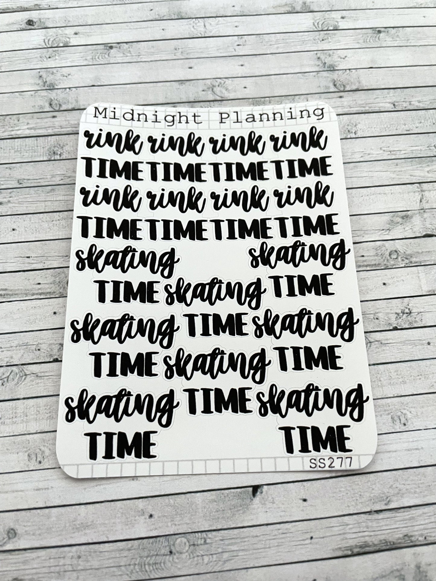 Ice Rink and Skating Time, Script Allocators and Titles That Are Functional and Handmade Planner Sticker Sheets