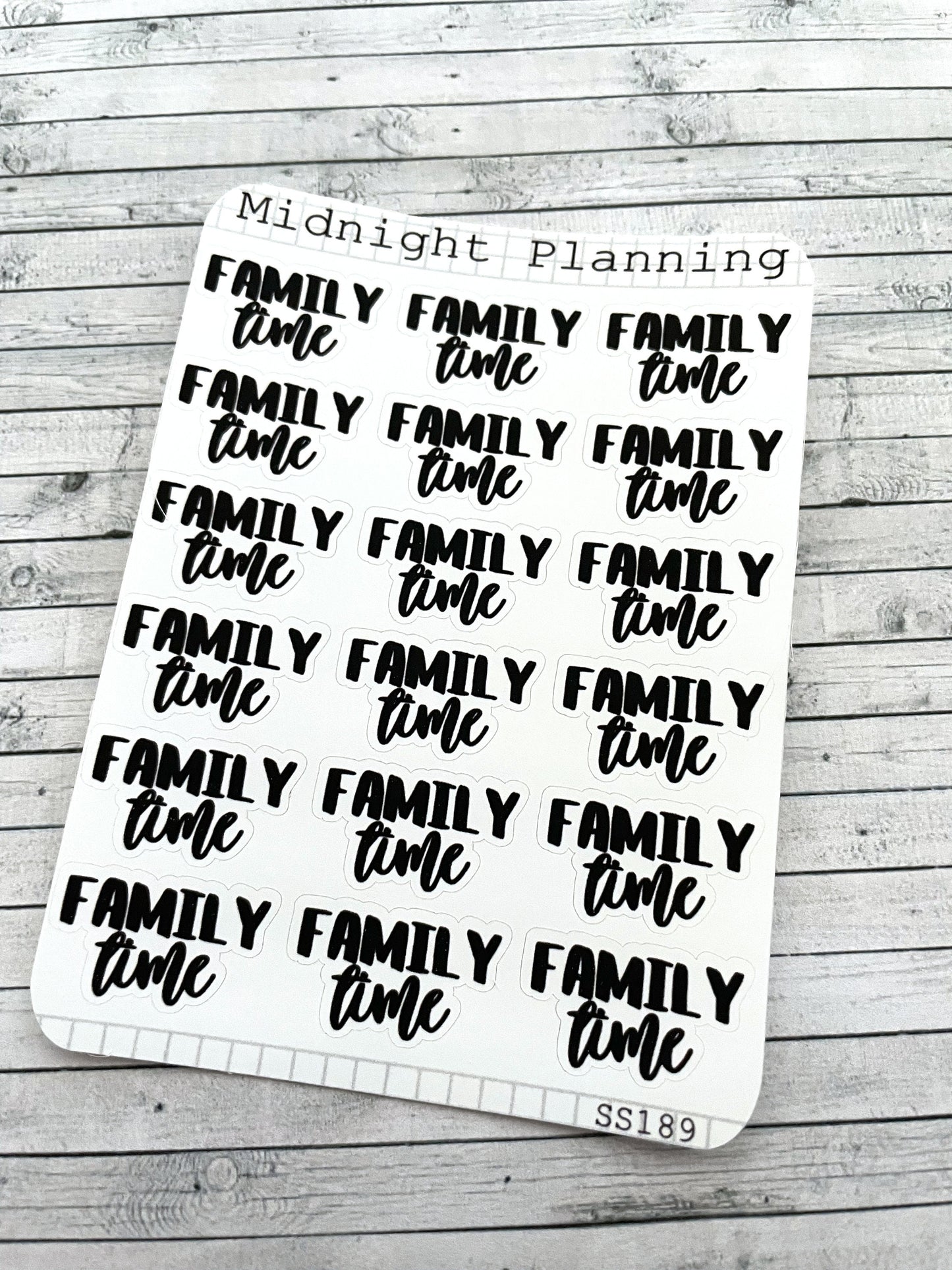 Family Night, Script Allocators and Titles That Are Functional and Handmade Planner Sticker Sheets