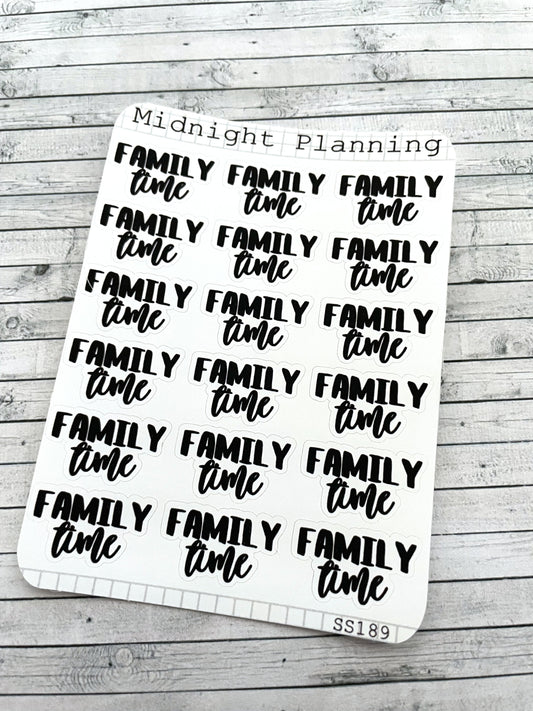 Family Night, Script Allocators and Titles That Are Functional and Handmade Planner Sticker Sheets