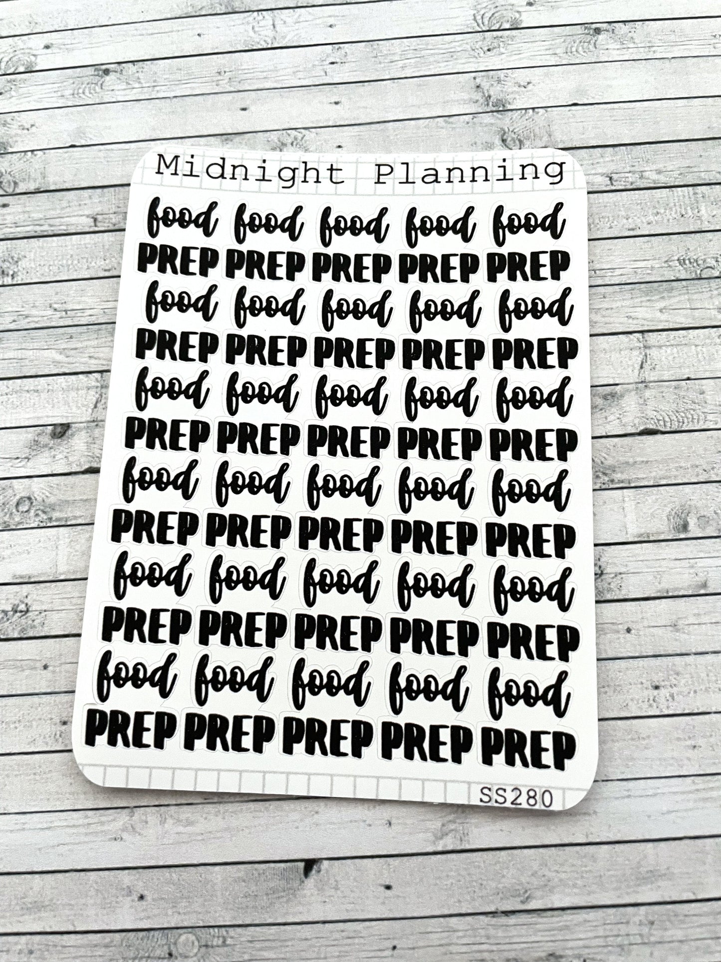 Food Prep, Script Allocators and Titles That Are Functional and Handmade Planner Sticker Sheets