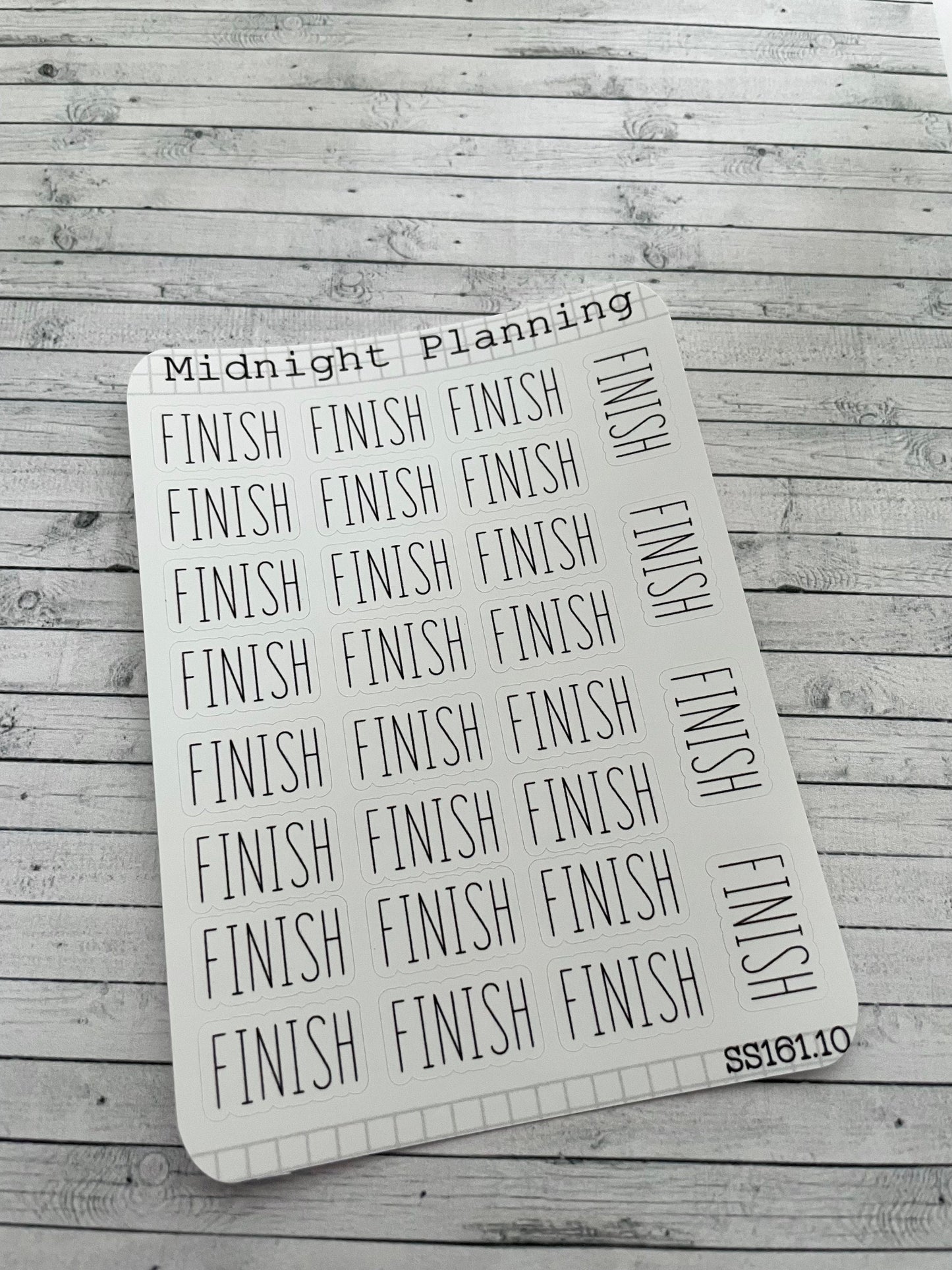 Finish Scripts, Functional and Handmade Planner Sticker Sheets
