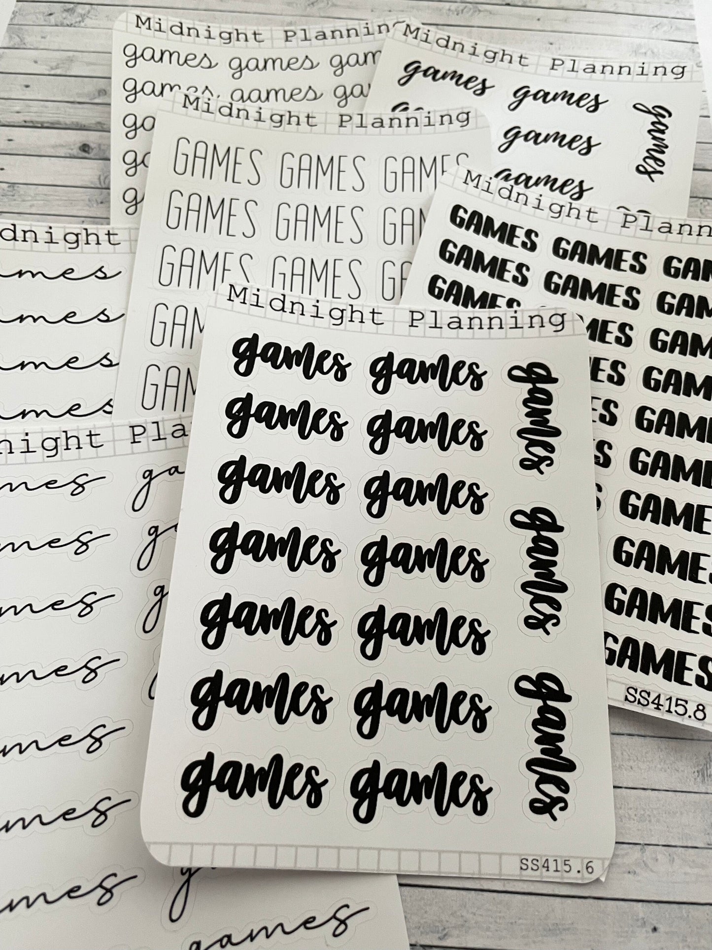 Games Scripts, Functional and Handmade Planner Sticker Sheets