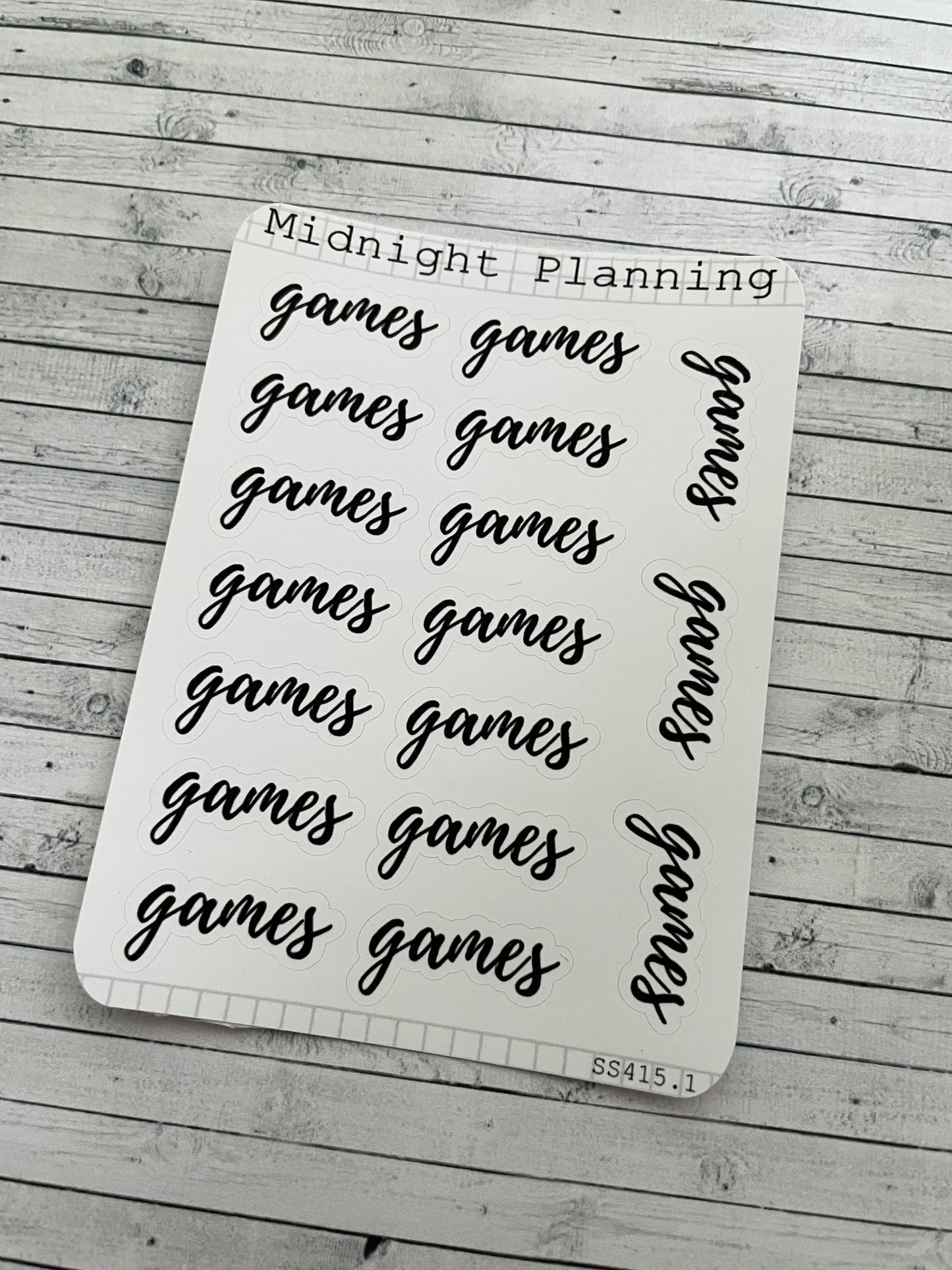 Games Scripts, Functional and Handmade Planner Sticker Sheets