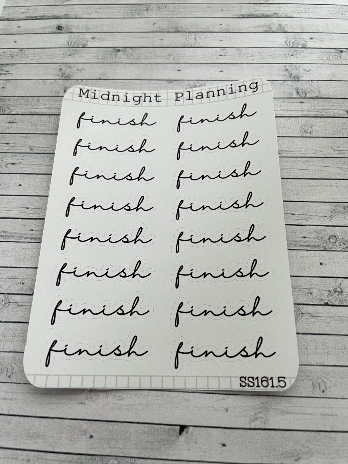 Finish Scripts, Functional and Handmade Planner Sticker Sheets