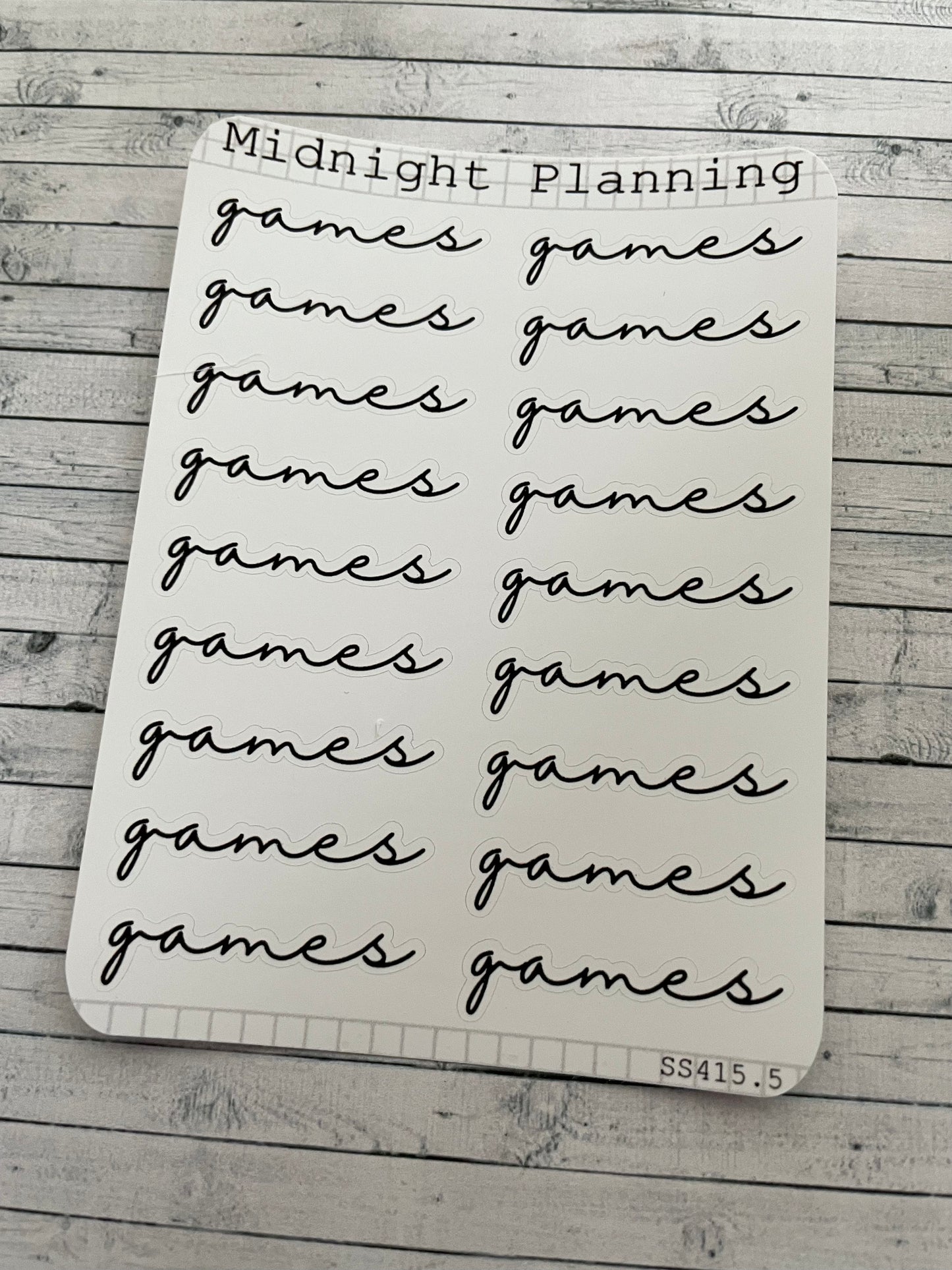 Games Scripts, Functional and Handmade Planner Sticker Sheets