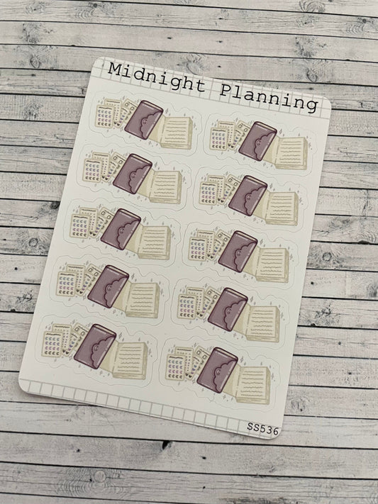 Planner With Sticker Sheets and Notebooks, Functional and Handmade Stickers