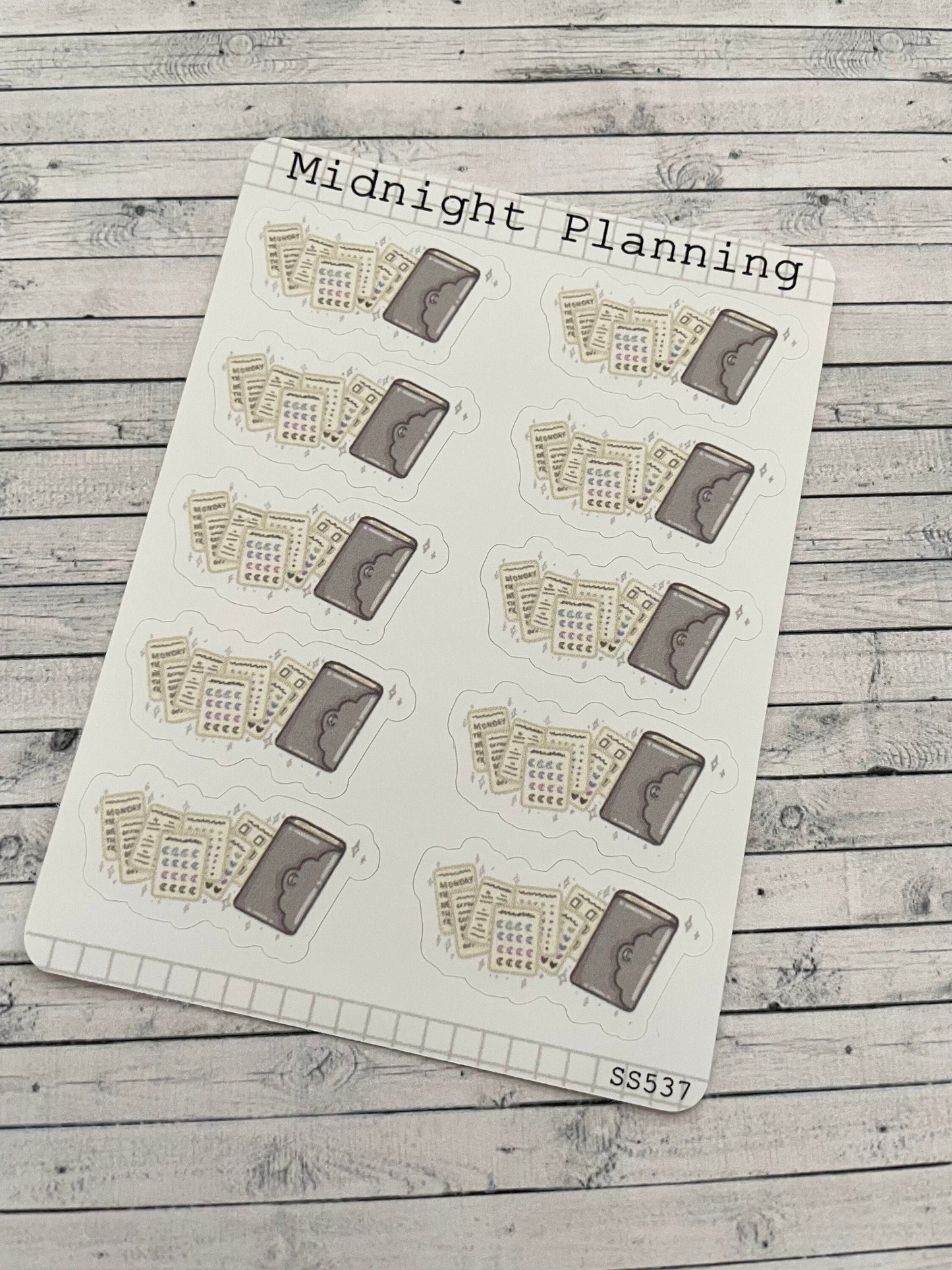 Planner With Sticker Sheets, Functional and Handmade Stickers