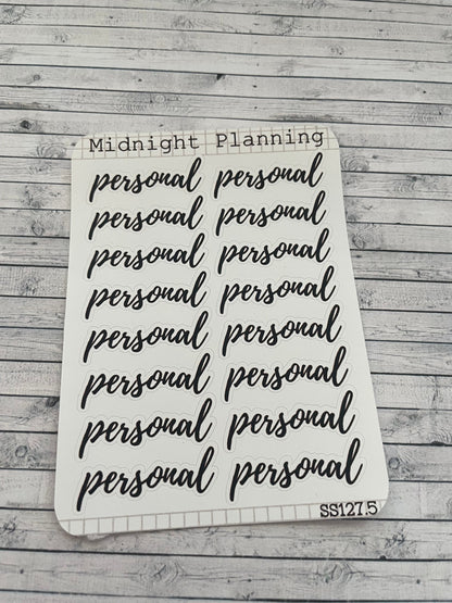 To do List Labels In Font Six, Personal List, Functional and Handmade Planner Sticker Sheets