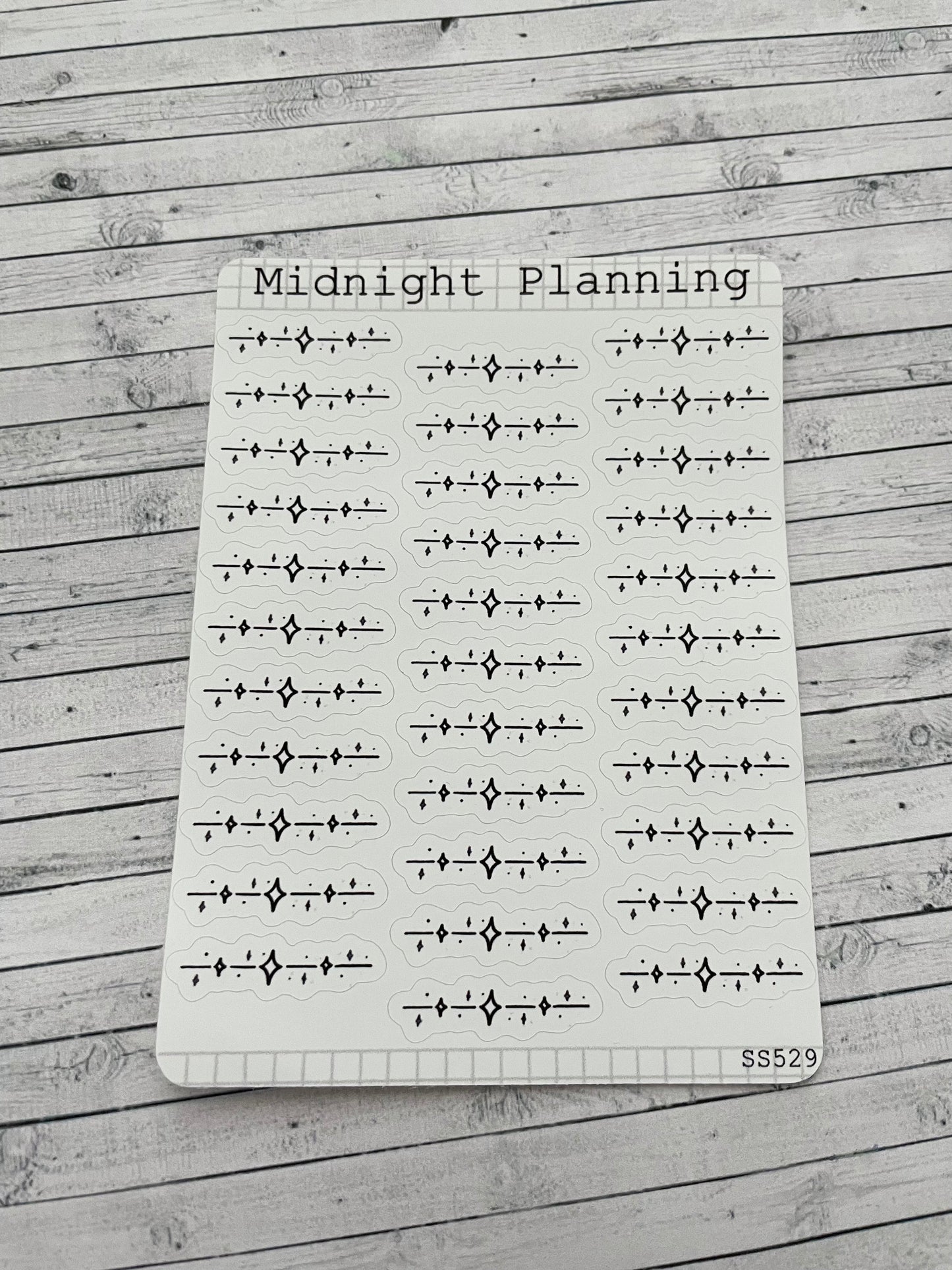 Star Themed separators, Functional and Handmade Planner Sticker Sheets