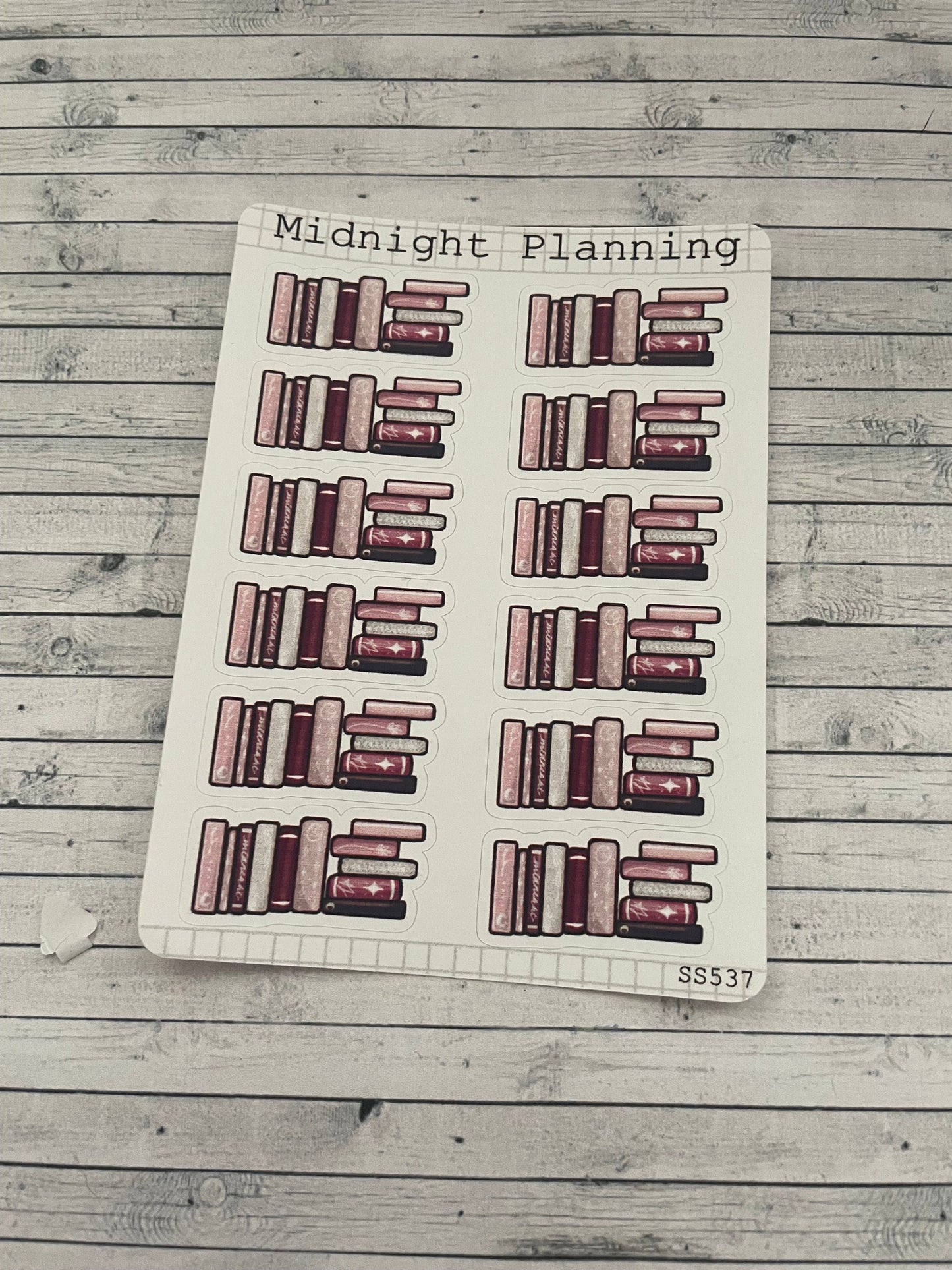 Book Stack Separator, Reading, Functional and Handmade Stickers