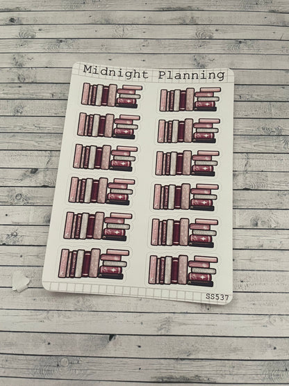 Book Stack Separator, Reading, Functional and Handmade Stickers