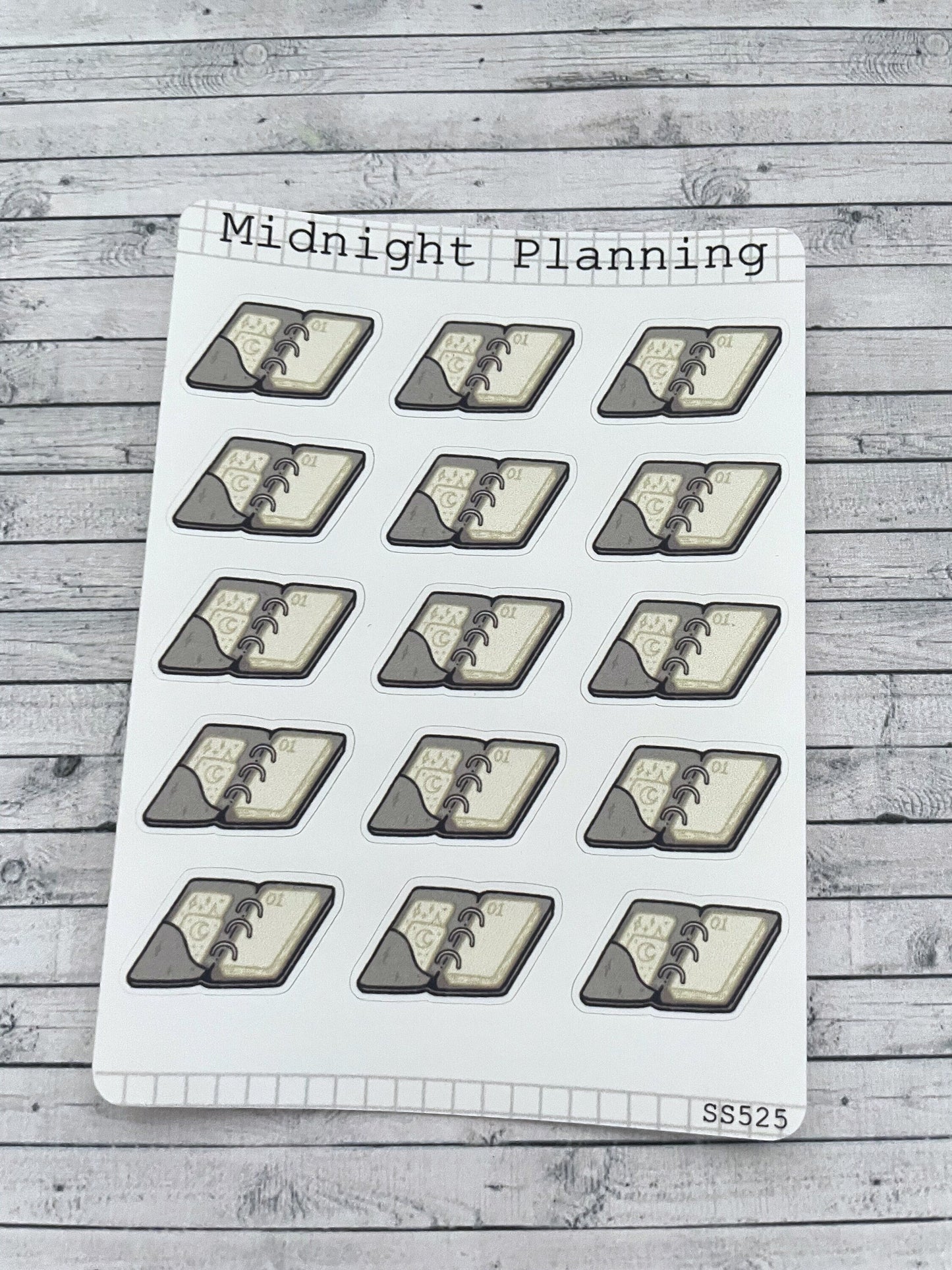 Open Filofax Syle Planner, Functional and Handmade Stickers