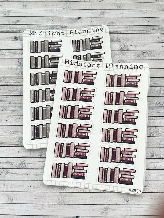 Book Stack Separator, Reading, Functional and Handmade Stickers